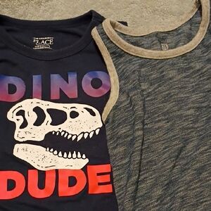 The Children's Place Dino Dude Tank Top - Black and Red